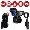 Încărcător moto USB-A, 18 W, IP65, negru