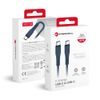 Cablu Forcell F-Energy USB-C - USB-C, QC4.0, PD, 5A, 100W, 1 m, albastru