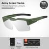 West Biking Photochromatische Fahrradbrille Flip-Up für Brillenträger - UV400 Schutz - Ultraleicht 30g - Grün