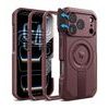 Dexnor MagSafe 360 Kickstand Case für iPhone 17 Pro / 18 Pro mit Kameraschutz und Ständer - Weinrot