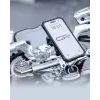 GRxplore Motorrad Handyhalterung für Lenker mit zertifiziertem Qi2 kabellosen Laden - Wasserdicht IP68 - CNC-gefräste Aluminiumlegierung