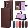 Magnet Schutzhülle für Samsung Galaxy A27 - Elegantes Leder Case mit Magnetverschluss - Braun