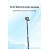 LanParte PMH-C3 supporto telescopico per fotocamere 360° e action cam per moto, 1,5 m, fissaggio a 3 punti, sistema a sgancio rapido