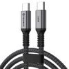 Techsuit Premium datu kabelis TitanSync Pro (CX2) USB-C uz USB-C, PD 240 W, 1 m – pelēks (2)