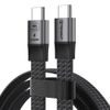 Techsuit Premium datu kabelis ElysiumSync Pro (CX1) USB-C uz USB-C, PD 240 W, 1 m – pelēks