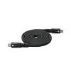 ER POWER Flat Magnetic kabel USB-C - USB-C, PD 100W, 1,5m, Sort