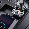 Dudao R2PRO+ Bluetooth FM-Transmitter für Auto mit USB-C PD 25W Schnellladung und RGB-Beleuchtung - Schwarz-Silber