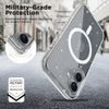 Tech-Protect Flexair Hybrid s MagSafe, iPhone 16, glitter clear