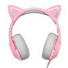 Onikuma K9 Herní sluchátka RGB, růžová