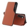 Eco Leather View Case Schutzhülle für Samsung Galaxy A27 5G - Kunstleder Flip Case mit Standfunktion - Orange