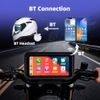 Wyświetlacz motocyklowy 6,25" z bezprzewodowym Apple CarPlay, Android Auto, kamerami DVR i TPMS
