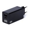 Wozinsky GaN încărcător 65W, QC 3.0, PD cu porturi USB, USB-C, negru (WWCG01)