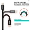 Swissten podatkovni kabel tekstil, USB-C / USB-C, 1,2m, crna