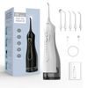 Bezprzewodowy irygator dentystyczny z zestawem końcówek, 4 tryby, zbiornik 300 ml, USB-C, biały