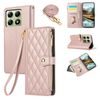 Xiaomi 14T vāciņš – Glamour maku vāciņš ar siksniņu – rozā