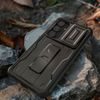 Samsung Galaxy S25 Hoesje - Tech-Protect Kevlar Cam+ - Schokbestendig met Camera Cover & Standaard - Zwart