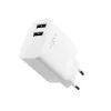 Hálózati töltő FIXED 2x USB, 17W, Smart Rapid Charge, fehér