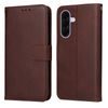 Magnet Schutzhülle für Samsung Galaxy A27 - Elegantes Leder Case mit Magnetverschluss - Braun