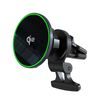 Βάση MagSafe Qi2 με ασύρματη φόρτιση για αεραγωγό αυτοκινήτου, με RGB φωτισμό, 15W, ABS, μαύρη
