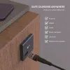 Alumínium adatblokkoló FIXED 2az1-ben, USB-C/C és USB-C/A, fekete