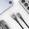 Tech-Protect UltraBoost DNA kábel Lightning, 15W/2,4A, 1m, sivý