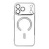 iPhone 17 Pro / 18 Pro vāciņš – Electro Mag Cover ar MagSafe – sudraba
