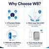 Draagbare Monddouche W8 met 4 Modi, 190 ml, IPX7, 1400 mAh, 4 Opzetstukken, Wit