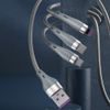 Dudao 3in1 USB kábel - Lightning / MicroUSB / USB-C, 65W 1,2 m, szürke (L20X)