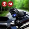 Încărcător moto USB-A, 18 W, IP65, negru
