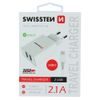 Swissten síťový adaptér smart IC 2x USB, 2,1A Power, bílý + kabel USB-C 1,2m