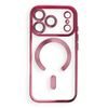 iPhone 17 Pro / 18 Pro dėklas – Electro Mag Cover su MagSafe – vyno raudona