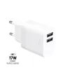 Hálózati töltő FIXED 2x USB, 17W, Smart Rapid Charge, fehér