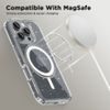 Tech-Protect Flexair Hybrid z MagSafe, iPhone 16 Pro Max, brokatowa przezroczysta