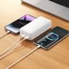 Borofone akupank BJ80B 30000mAh 2x USB-A + USB-C – valge