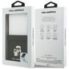 Samsung Galaxy Z Flip 8 vāciņš – Karl Lagerfeld Saffiano Karl&Choupette Metal Pin aizsargvāciņš – melns
