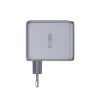 Tech-Protect Powervision NC100W-GAN 3portová nabíjačka, PD 100 W / QC 3.0, sivá