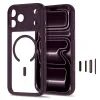 iPhone 17 Pro Max / 18 Pro Max dėklas – Tech-Protect MagPeak MagSafe CC – vyno raudona / skaidri