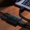 Baseus AirJoy 2in1 4K 60Hz bidirektionaler HDMI-Adapter mit integriertem 1m Kabel, schwarz