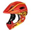 Casco da ciclismo per bambini Wozinsky con luce posteriore USB S, rosso