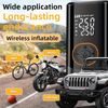 Techsuit (AI2) Kabelloser Kompressor AirXpert Pro mit LED-Taschenlampe und LED-Display, 1500 mAh - Schwarz