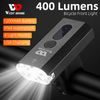 West Biking LED Fahrradlicht für Lenker - Wiederaufladbar Wasserdicht 400 Lumen USB - Schwarz