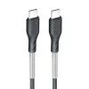 Forcell Carbon καλώδιο, USB-C - USB-C, 3.0 QC, Power Delivery PD60W, CB-02C, μαύρο, 1 μέτρο