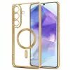 Tech-Protect MagFlex MagSafe Hülle für Samsung Galaxy A27 5G - Magnetische Schutzhülle mit transparenter Rückseite - Glänzend Gold
