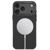 Tech-Protect Ion Carbon MagSafe, iPhone 17 Pro / 18 Pro, černo-stříbrný