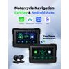 5" Motorfiets Display met Draadloze Apple CarPlay, Android Auto + DVR Camera's