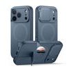Husă Suritch MagSafe cu Suport și Protecție Cameră pentru iPhone 17 Pro Max / 18 Pro Max, albastră