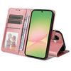 Magnet Case für Samsung Galaxy A57 - Magnetische Schutzhülle aus Leder mit Kartenfach - Rosa
