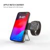 FIXED MagZen 5 Stand powerbank MagSafe támogatással, Apple Watch töltéssel és állvánnyal, 5 000 mAh, szürke