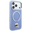 Karl Lagerfeld Leather Ring Stand 360 K Pin MagSafe ümbris iPhone 17 Pro Max / 18 Pro Max – sinine