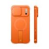Husă Suritch AirBounce Bumper MagSafe cu Suport și Protecție Cameră, iPhone 17 Pro Max / 18 Pro Max, portocaliu